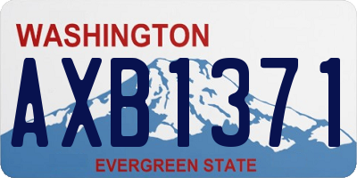 WA license plate AXB1371
