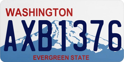 WA license plate AXB1376