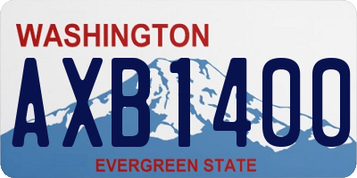 WA license plate AXB1400
