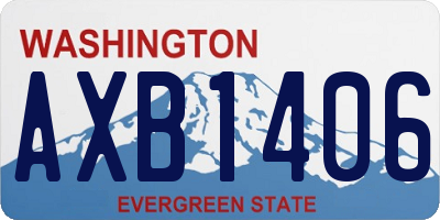 WA license plate AXB1406