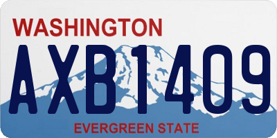 WA license plate AXB1409