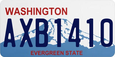 WA license plate AXB1410