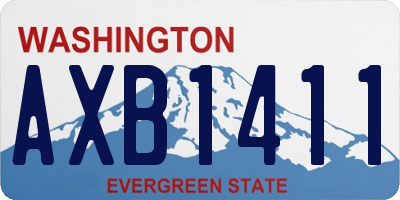 WA license plate AXB1411
