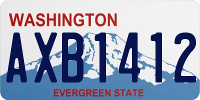 WA license plate AXB1412