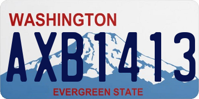 WA license plate AXB1413