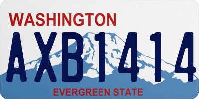 WA license plate AXB1414
