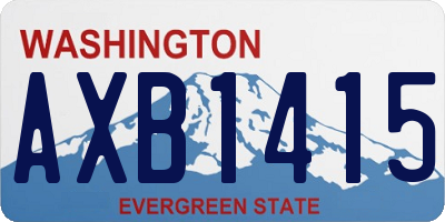 WA license plate AXB1415
