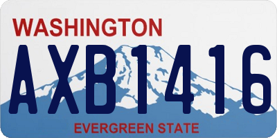 WA license plate AXB1416