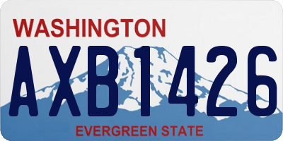 WA license plate AXB1426