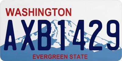 WA license plate AXB1429