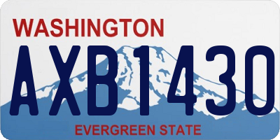 WA license plate AXB1430