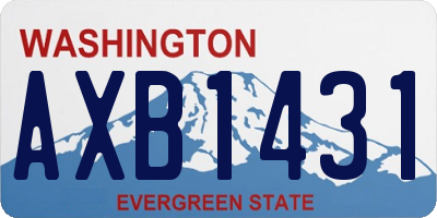 WA license plate AXB1431