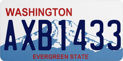 WA license plate AXB1433