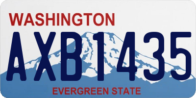 WA license plate AXB1435