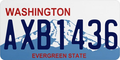 WA license plate AXB1436