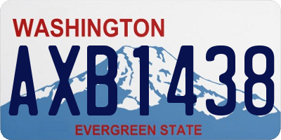 WA license plate AXB1438