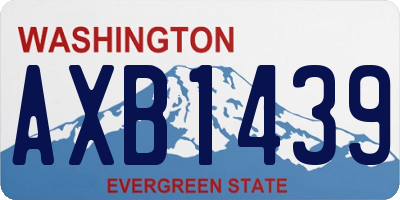 WA license plate AXB1439