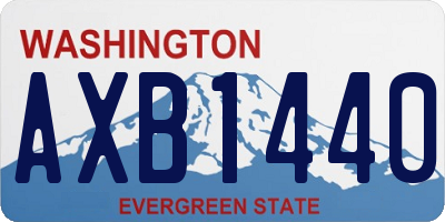 WA license plate AXB1440