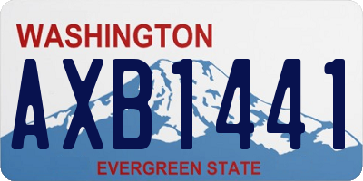 WA license plate AXB1441