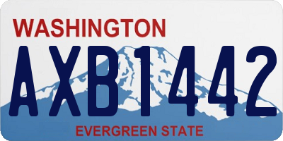 WA license plate AXB1442