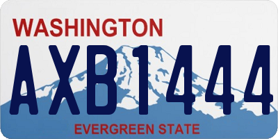 WA license plate AXB1444