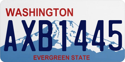 WA license plate AXB1445