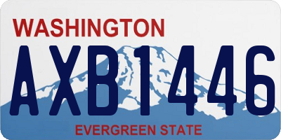 WA license plate AXB1446