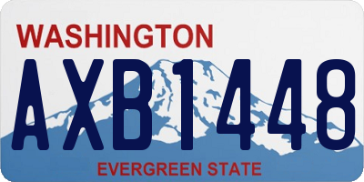 WA license plate AXB1448