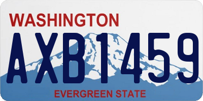 WA license plate AXB1459