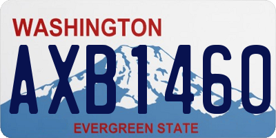 WA license plate AXB1460