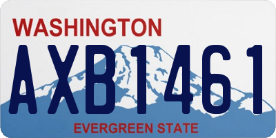 WA license plate AXB1461