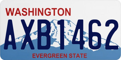 WA license plate AXB1462