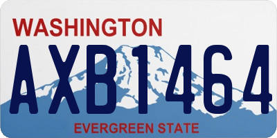 WA license plate AXB1464