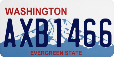 WA license plate AXB1466