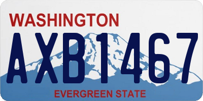 WA license plate AXB1467