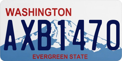 WA license plate AXB1470