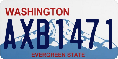 WA license plate AXB1471