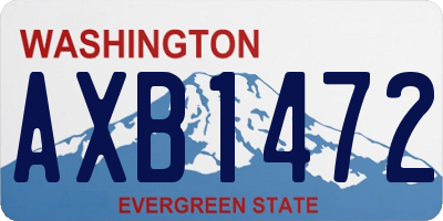 WA license plate AXB1472