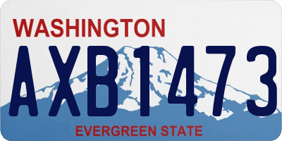 WA license plate AXB1473