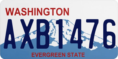 WA license plate AXB1476