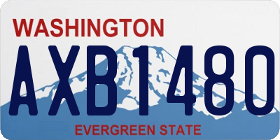 WA license plate AXB1480