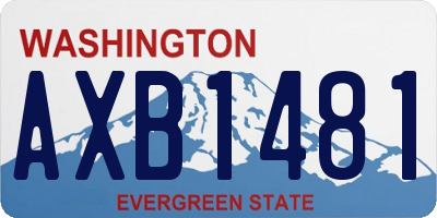WA license plate AXB1481