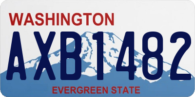 WA license plate AXB1482