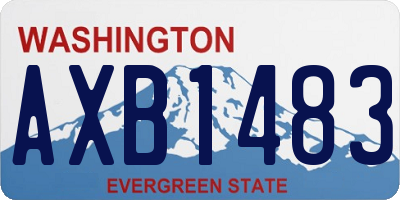 WA license plate AXB1483
