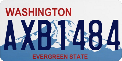 WA license plate AXB1484