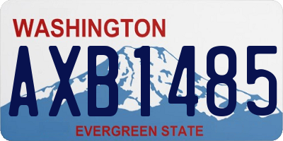 WA license plate AXB1485