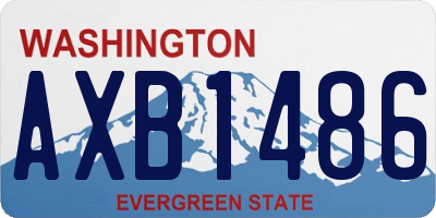 WA license plate AXB1486