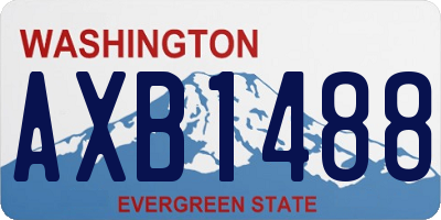 WA license plate AXB1488