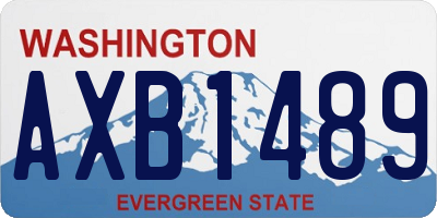 WA license plate AXB1489