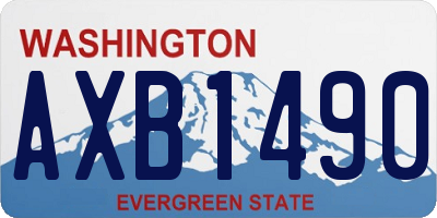 WA license plate AXB1490